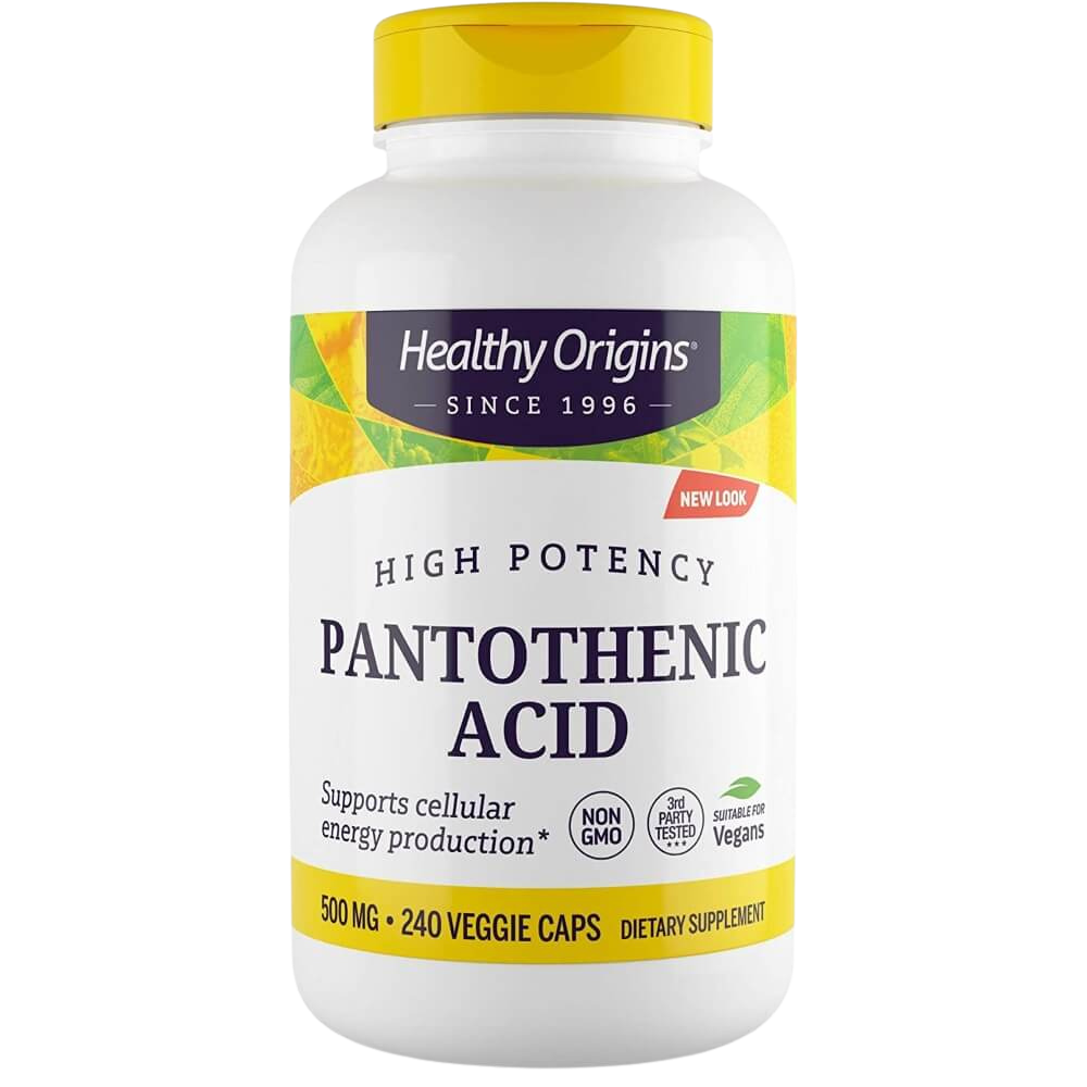 Pantothenic Acid (Vitamin B5), 500mg