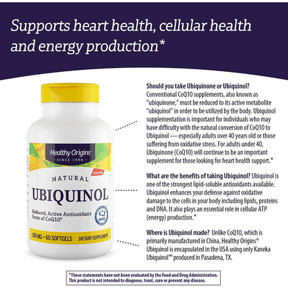 Natural Ubiquinol, 100mg
