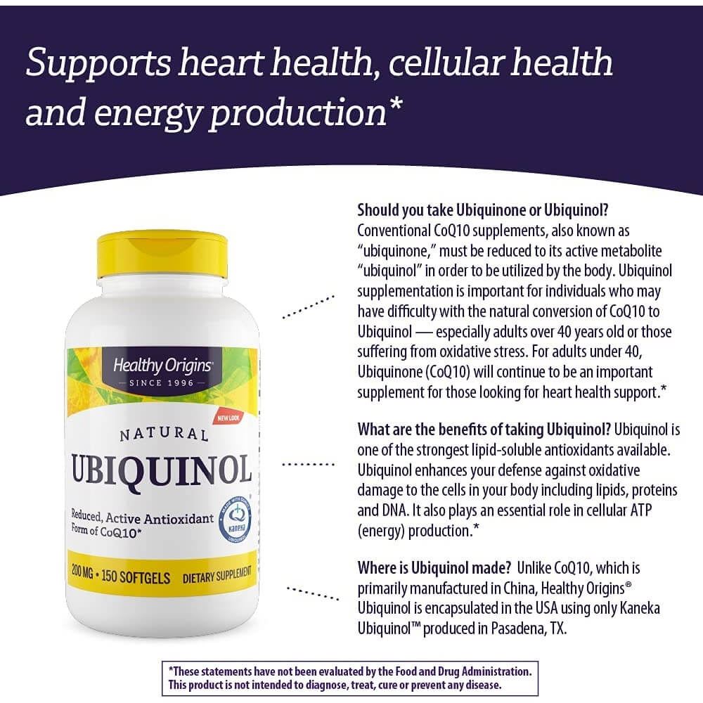 Ubiquinol, 200mg