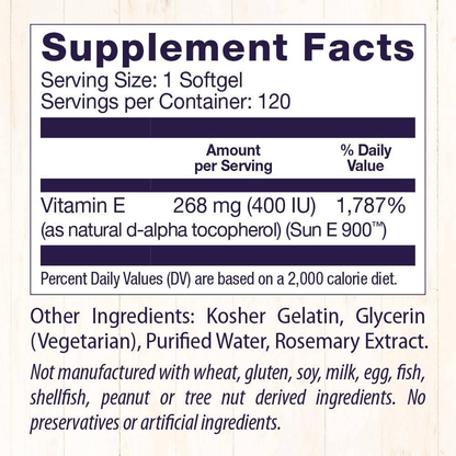 Sunflower Vitamin E, 400iu