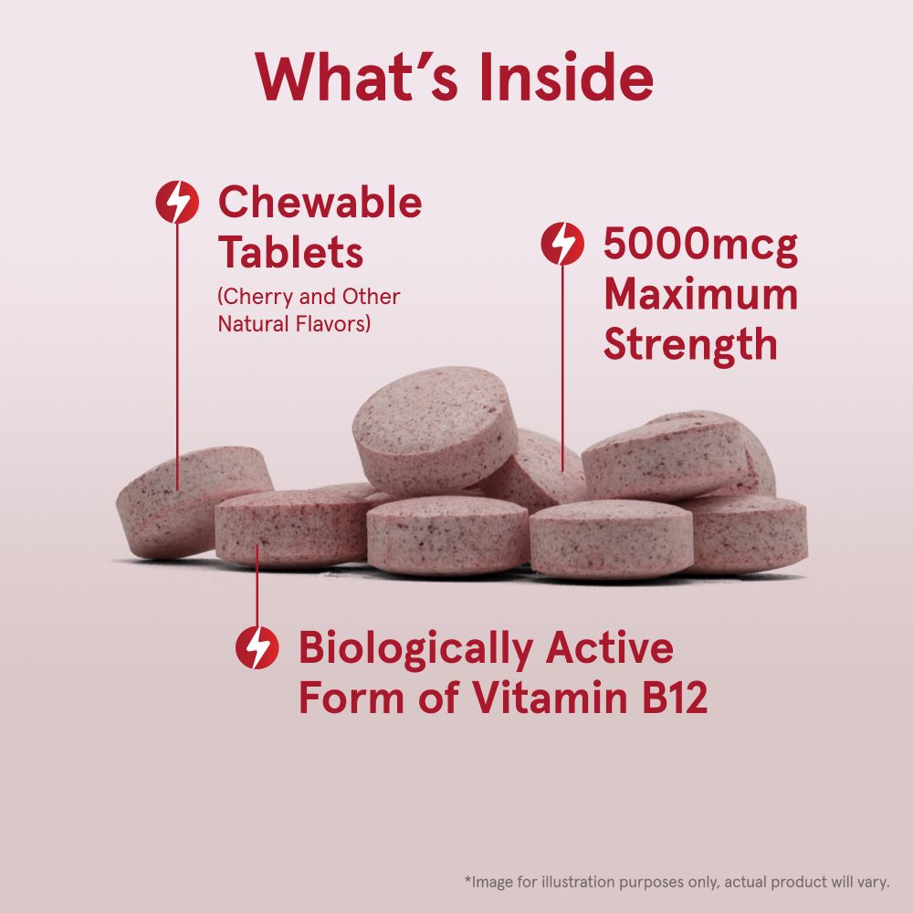 Vitamin Methyl B-12, 500mcg, Cherry Flavour