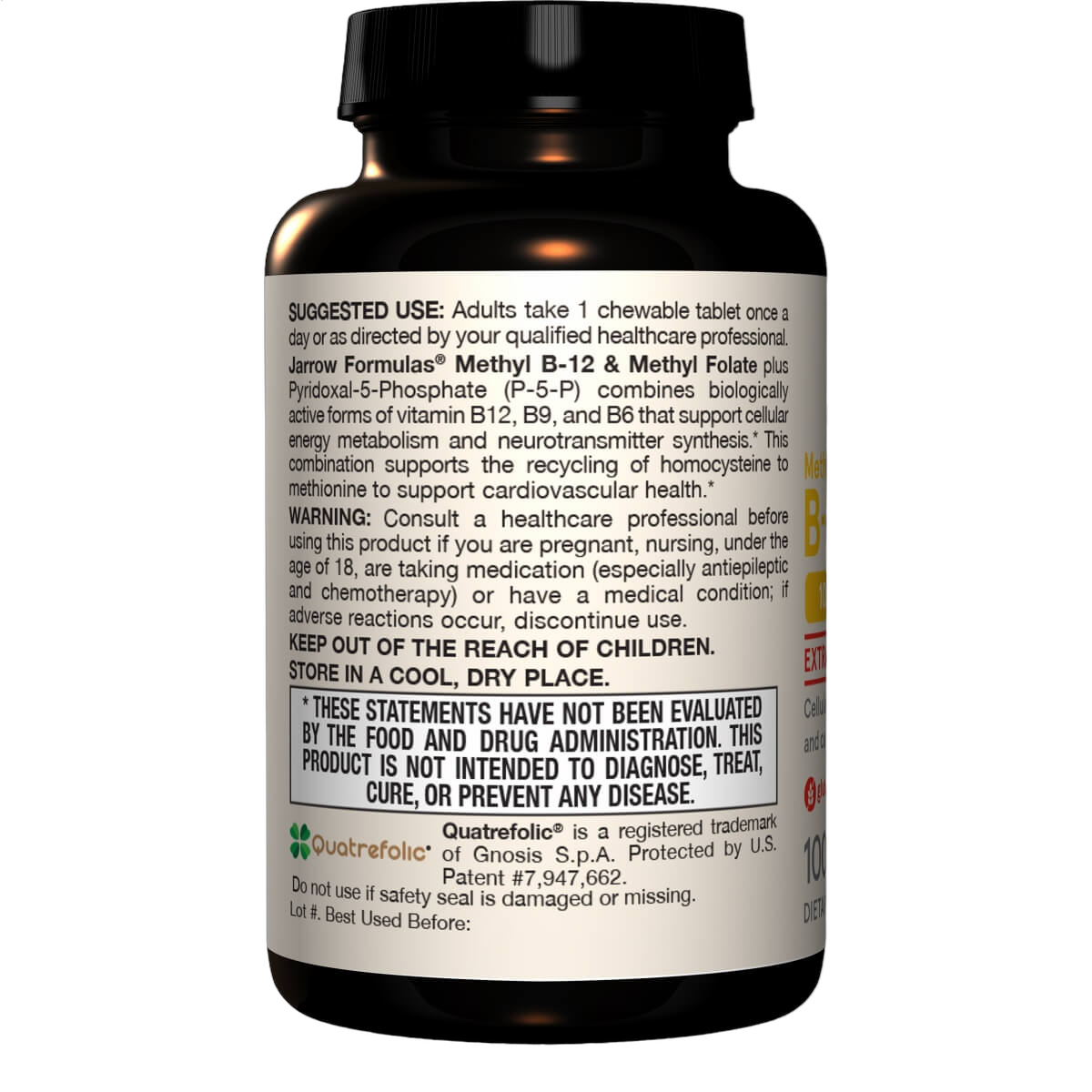 Vitamin Methyl B-12 & Methyl Folate, Lemon Flavour