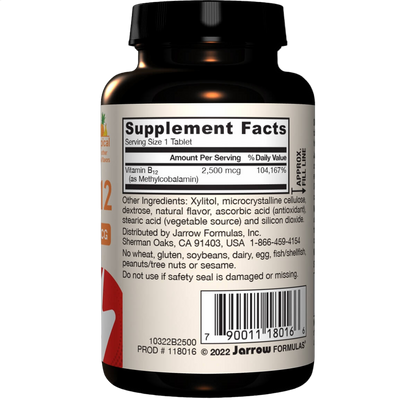 Vitamin Methyl B12, 2500mcg, Tropical Flavour