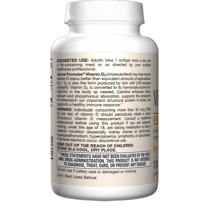 Vitamin D3, 62.5mg (2500IU)
