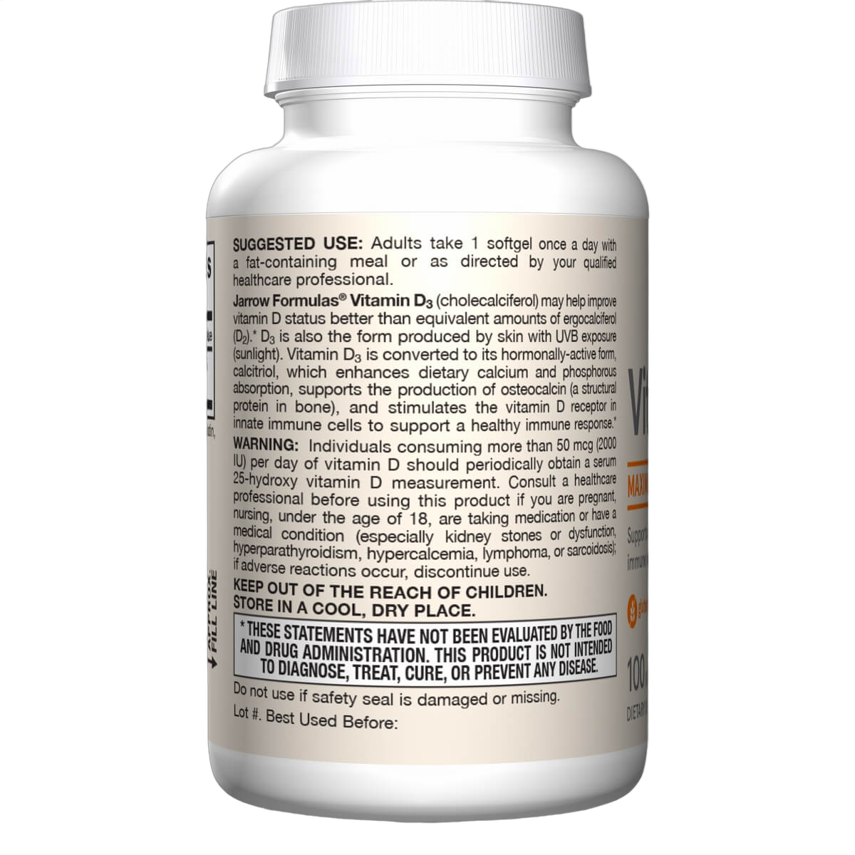 Vitamin D3, 125mg (5000IU)