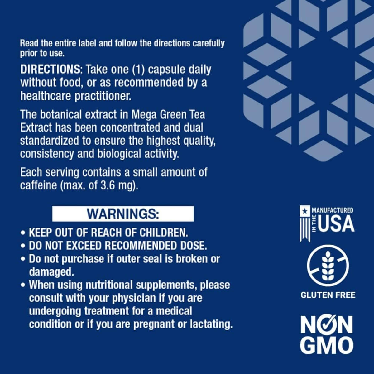 Decaffeinated Mega Green Tea Extract