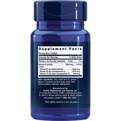 Super K, Vitamin K1 & K2