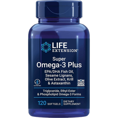 Super Omega-3 Plus EPA/DHA, Fish Oil, Sesame Lignans, Olive Extract, Krill & Astaxanthin