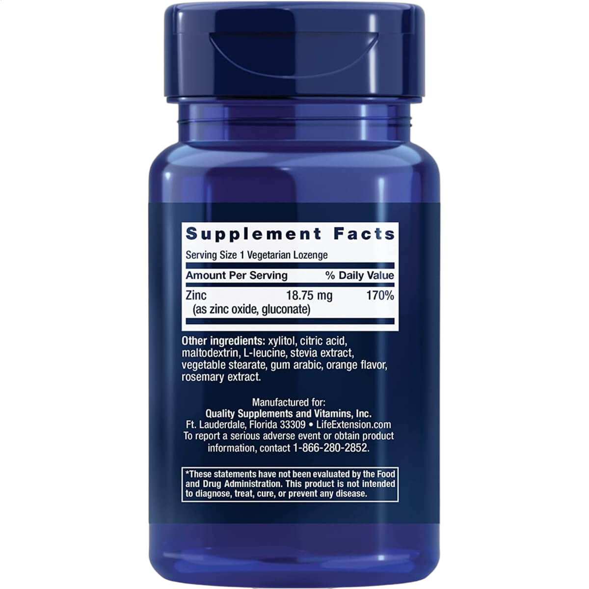 Zinc Lozenges, Citrus-Orange Flavour