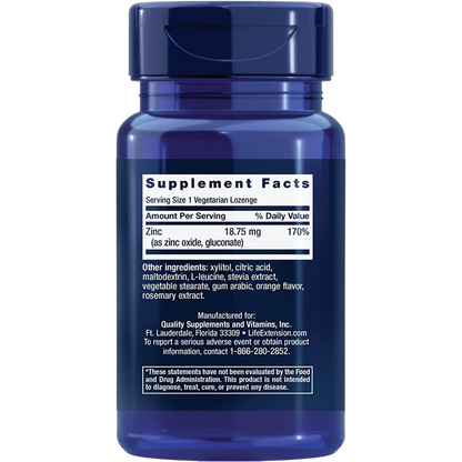 Zinc Lozenges, Citrus-Orange Flavour
