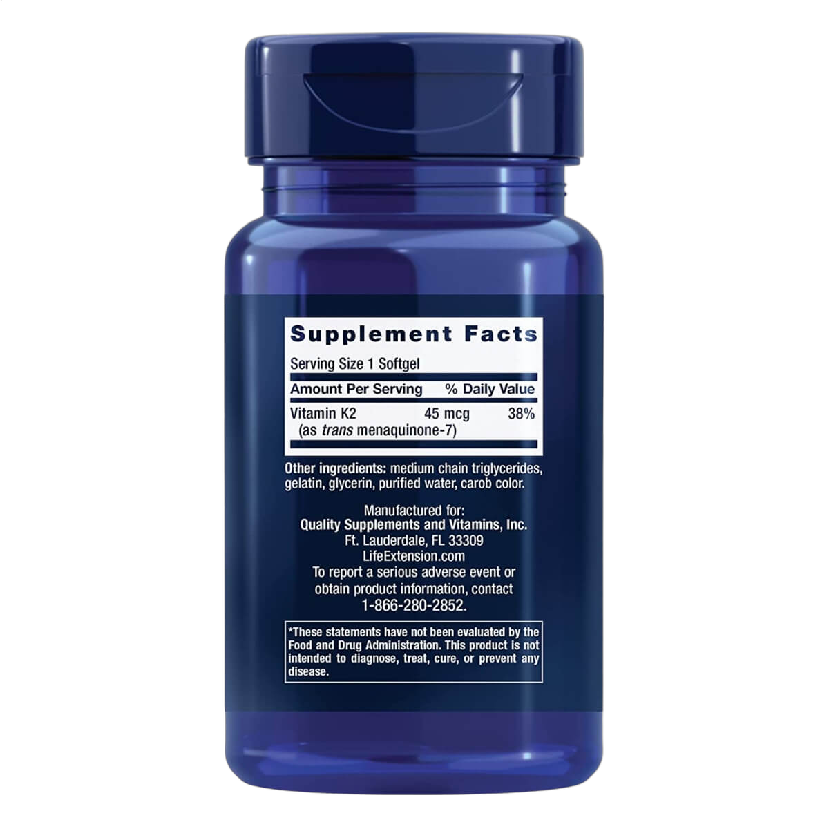 Low Dose Vitamin K2, 45mg