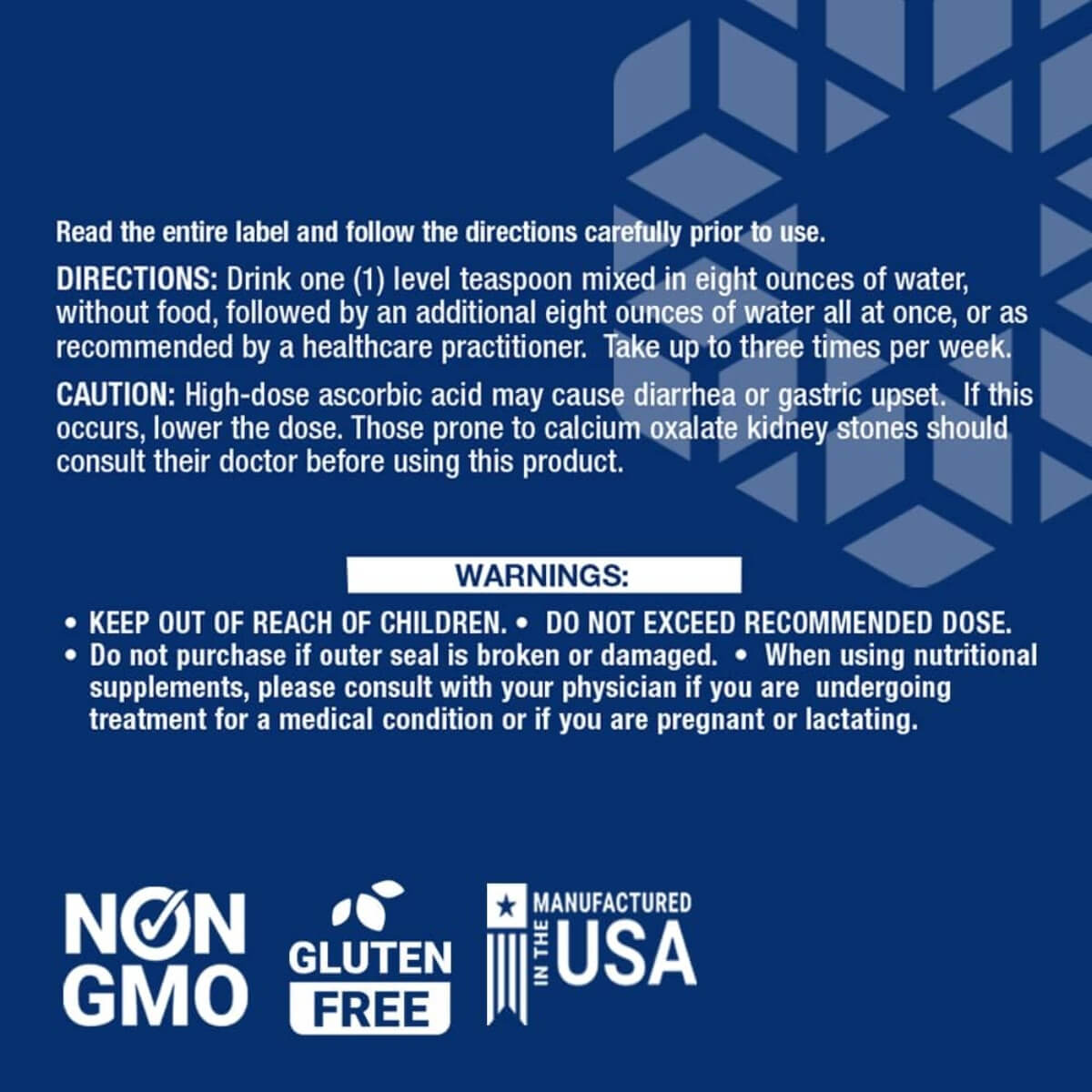 Effervescent Vitamin C Magnesium Crystals