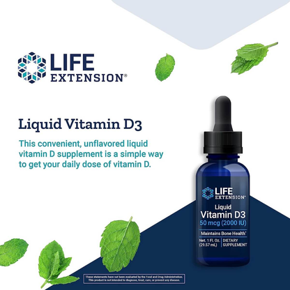 Liquid Vitamin D3, 50mg (2000iu)