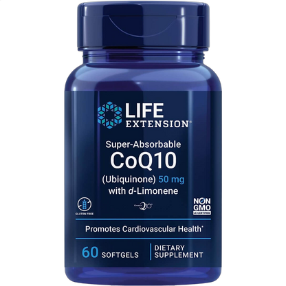 Super-Absorbable CoQ10 (Ubiquinone) with d-Limonene, 50mg