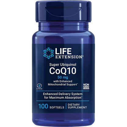 Super Ubiquinol CoQ10 with Enhanced Mitochondrial Support, 50mg