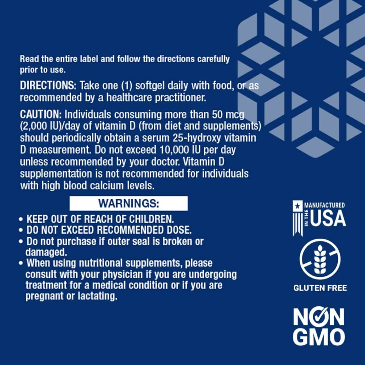 Vitamin D3, 175mg (7000IU)