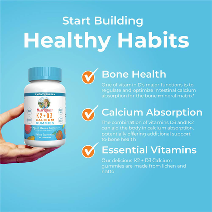 Vitamin D3+K2 Calcium, Peach, Mango & Apricot Flavour
