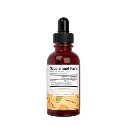 Toddler Vitamin C Drops, Orange Vanilla Flavour
