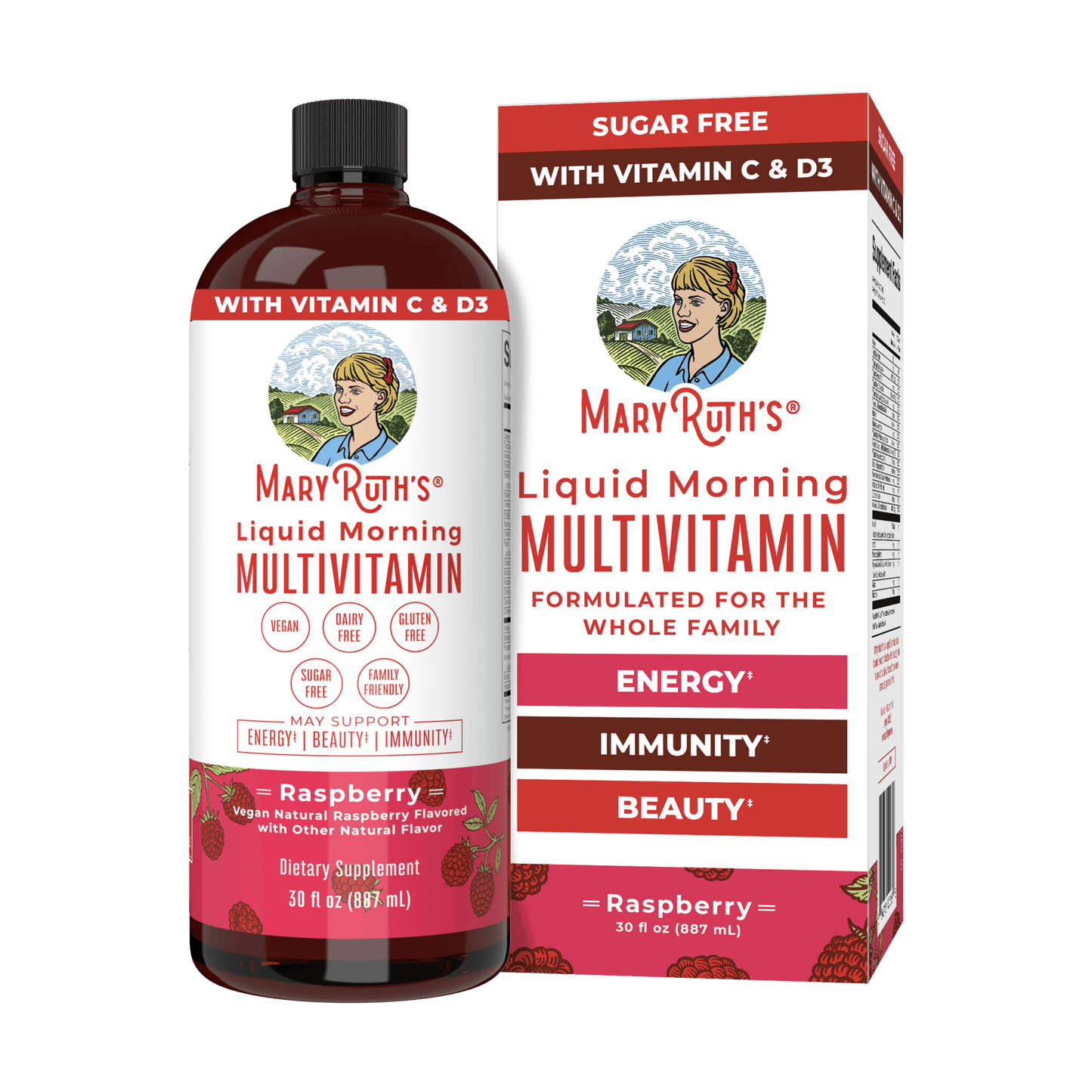 Liquid Morning Multivitamin, Raspberry Flavour