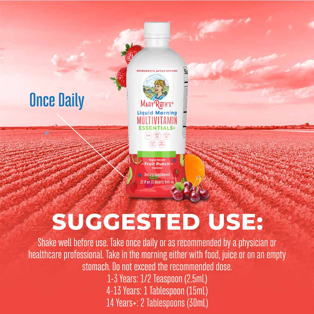 Liquid Morning Multivitamin Essentials+, Fruit Punch