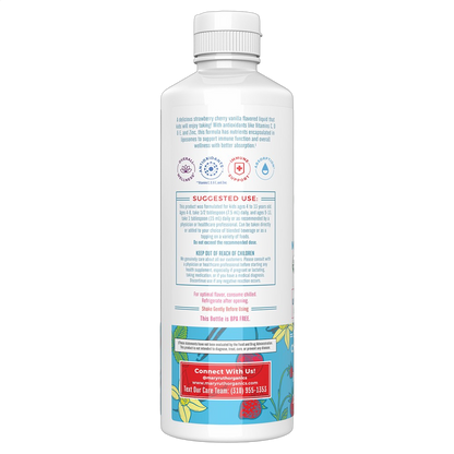 Liquid Kids Multivitamin Liposomal, Strawberry, Cherry & Vanilla Flavour