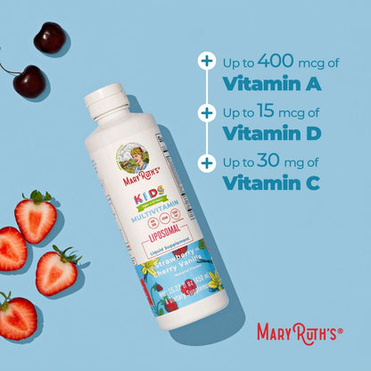Liquid Kids Multivitamin Liposomal, Strawberry, Cherry & Vanilla Flavour