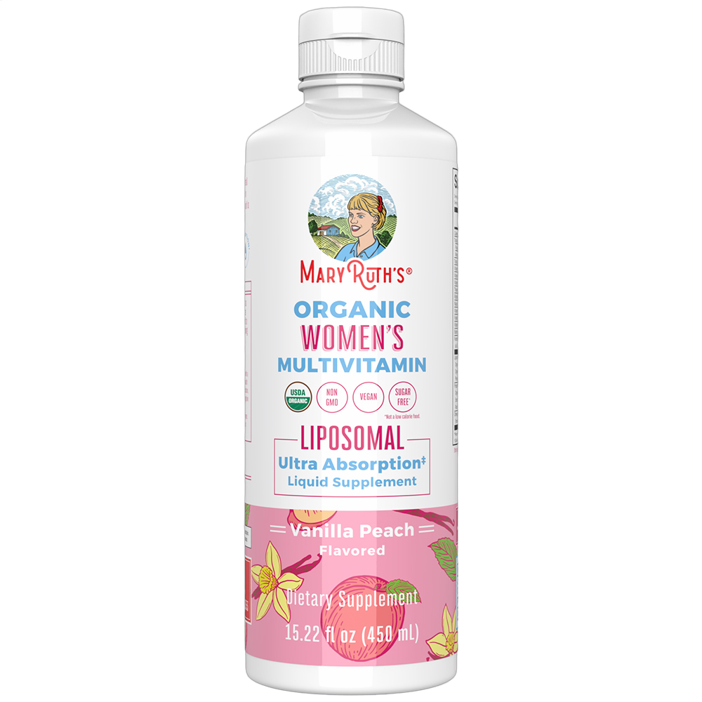Liquid Women's Multivitamin Liposomal Drops, Vanilla Peach Flavour