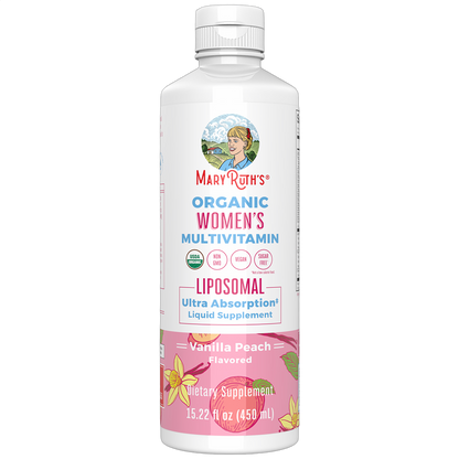 Liquid Women's Multivitamin Liposomal Drops, Vanilla Peach Flavour