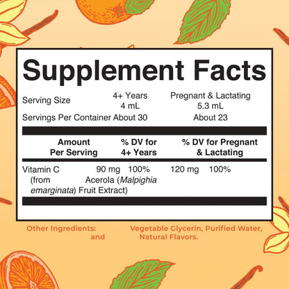 Vitamin C Drops, Orange Vanilla Flavour