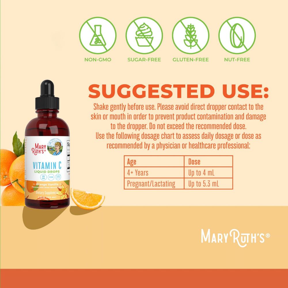 Vitamin C Drops, Orange Vanilla Flavour