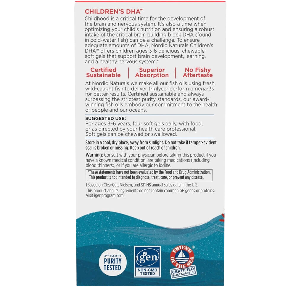 Children's DHA, 250mg Omega-3, Strawberry Flavour