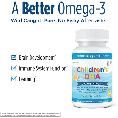 Children's DHA, 250mg Omega-3, Strawberry Flavour