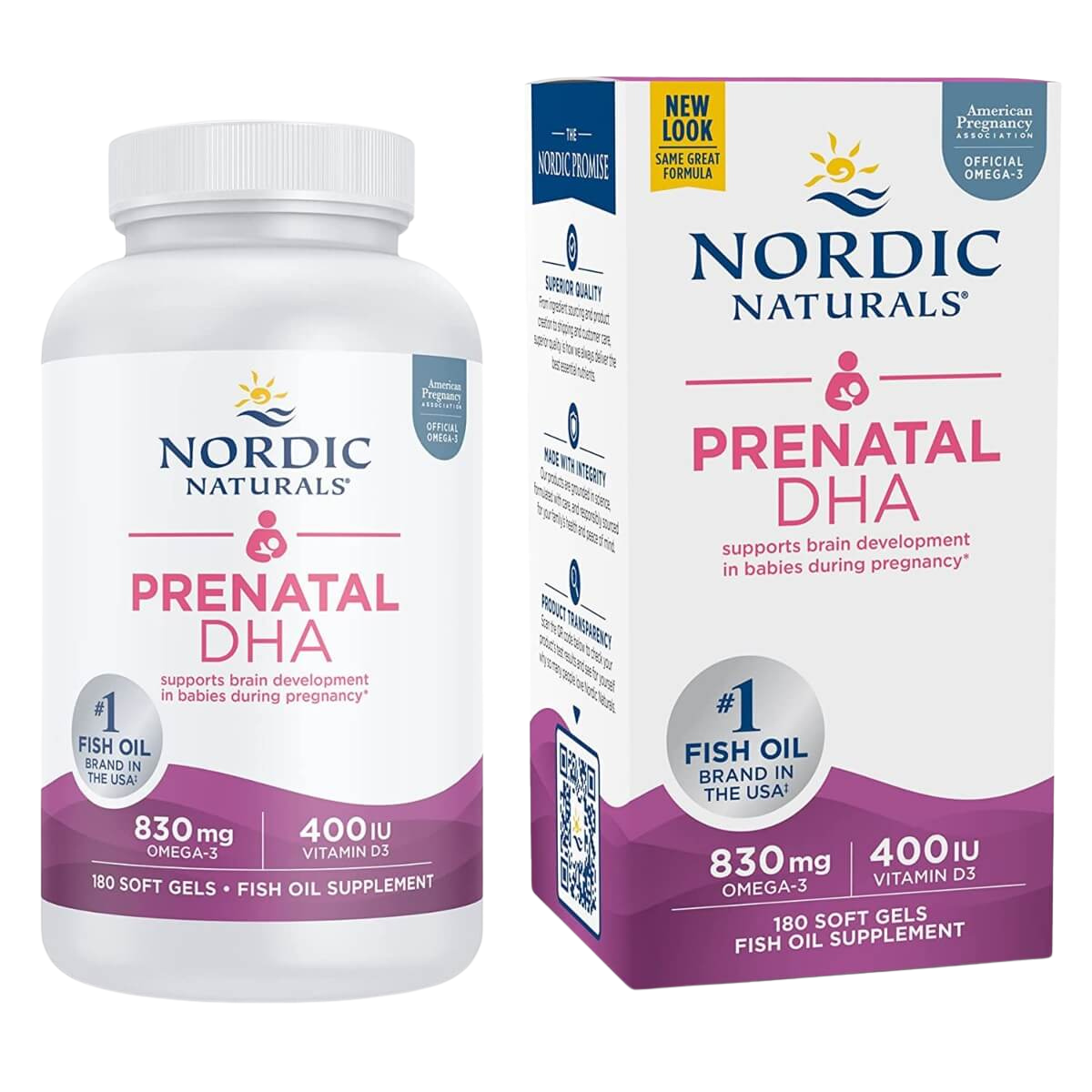Prenatal DH, 830mg of Omega-3 with Vitamin D3
