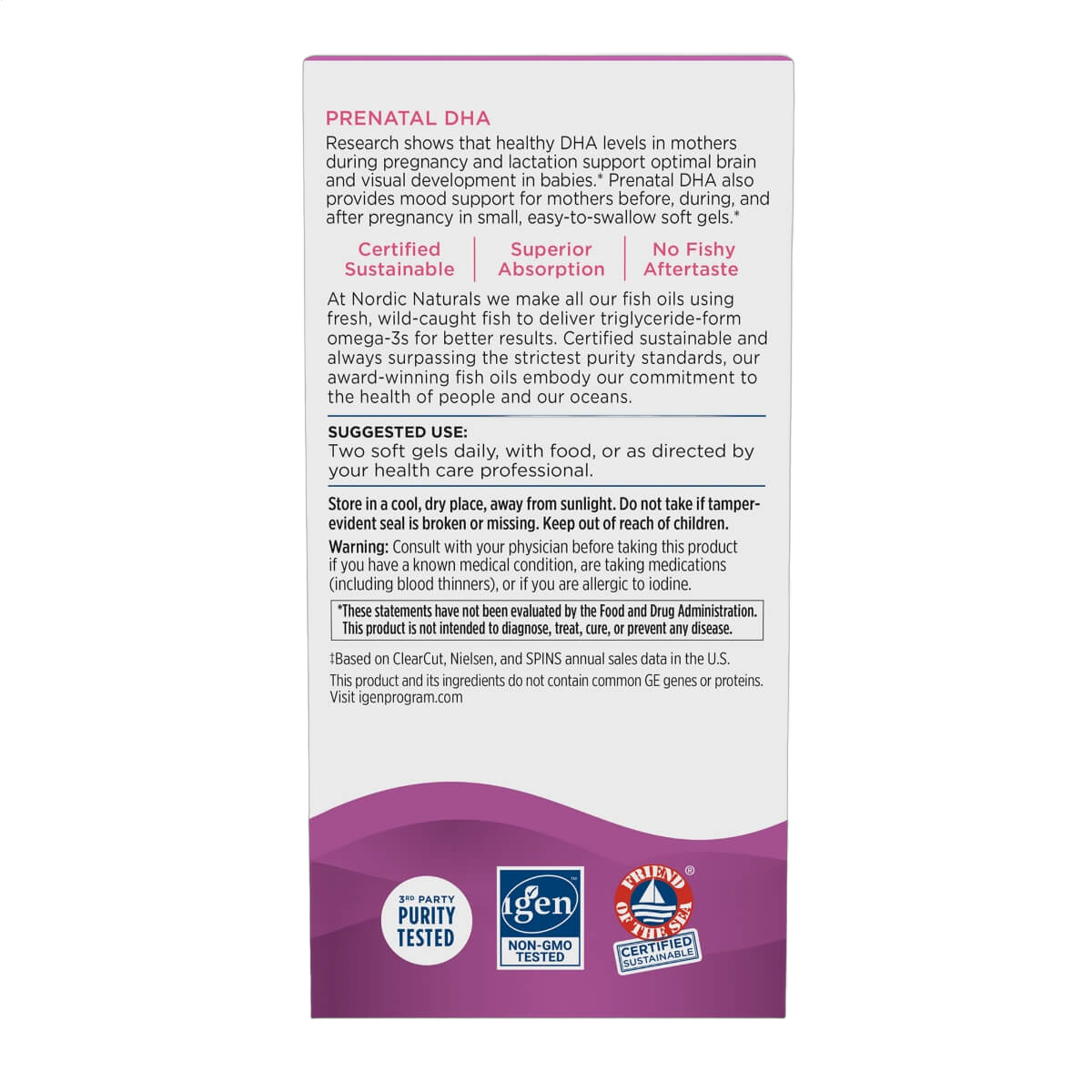 Prenatal DH, 830mg of Omega-3 with Vitamin D3