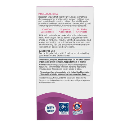 Prenatal DH, 830mg of Omega-3 with Vitamin D3