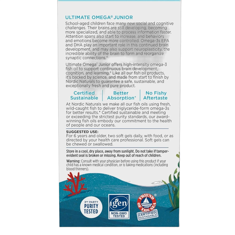 Ultimate Omega-3 Junior, 680mg, Strawberry Flavour