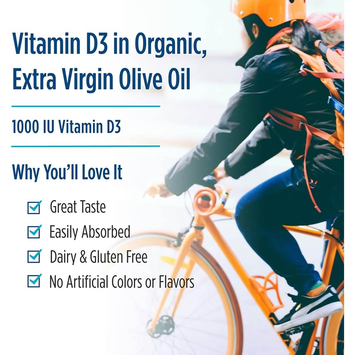 Vitamin D3, 1000iu, Orange Flavour