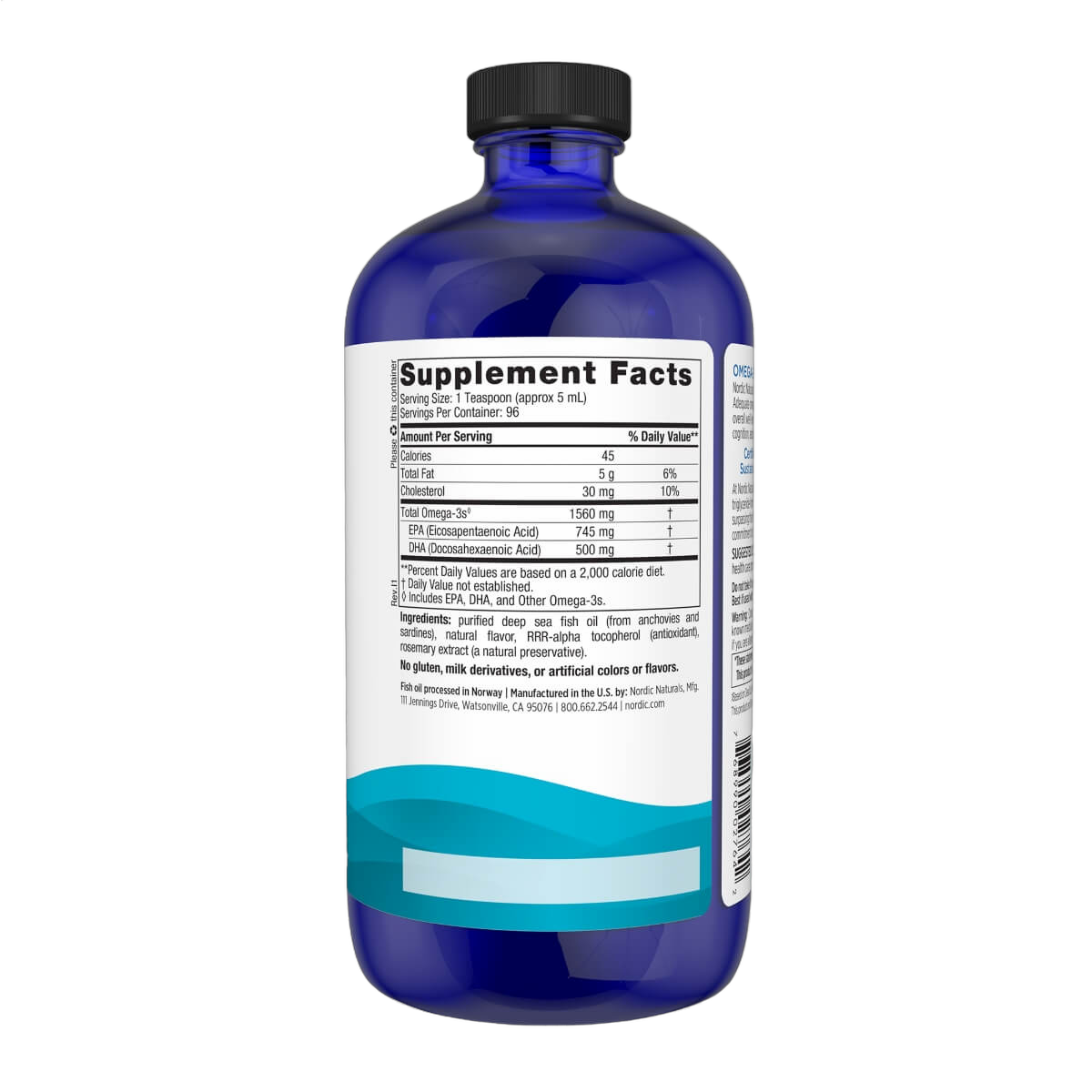 Omega-3, 1560mg, Lemon Flavour