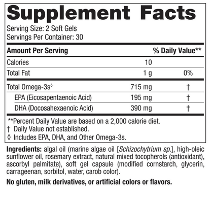 Algae Omega-3, 715mg
