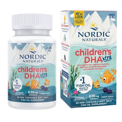 Children's DHA Xtra, 636mg Omega-3, Berry Punch Flavour