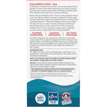 Children's DHA Xtra, 636mg Omega-3, Berry Punch Flavour