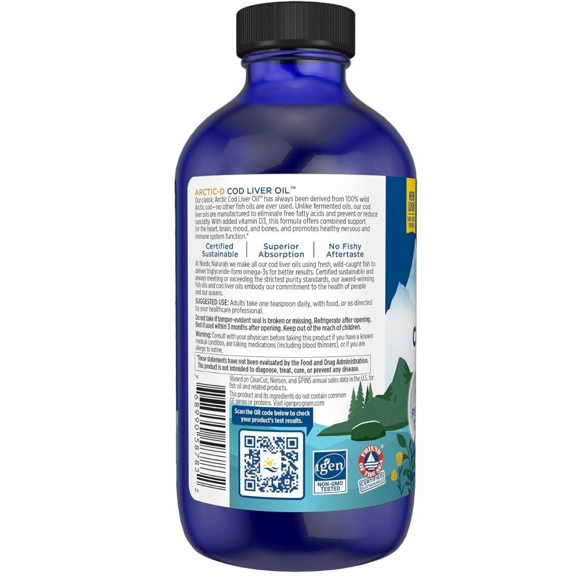 Arctic-D Cod Liver Oil, 1060mg Omega-3, Lemon Flavour