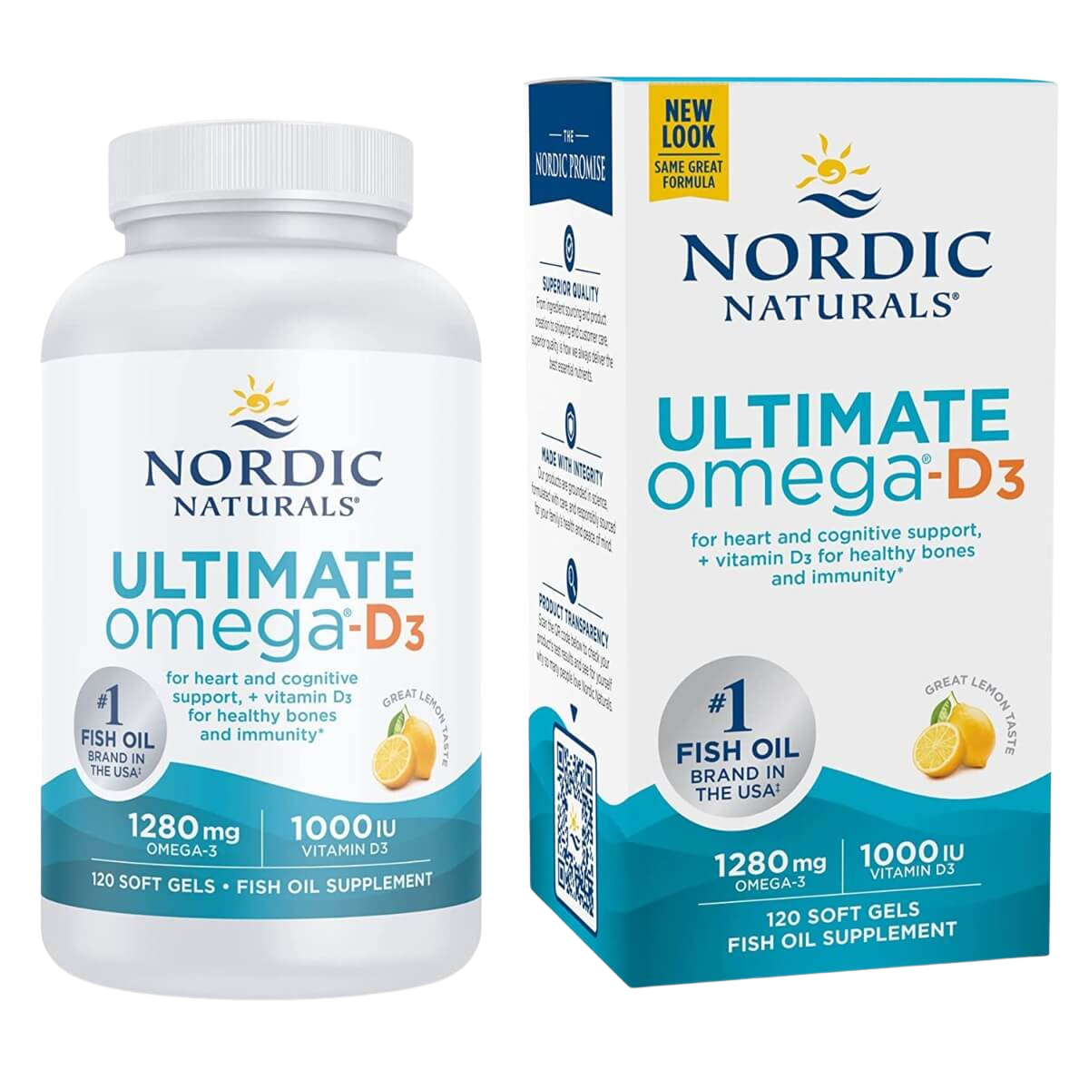 Ultimate Omega-D3, 1280mg, Lemon Flavour