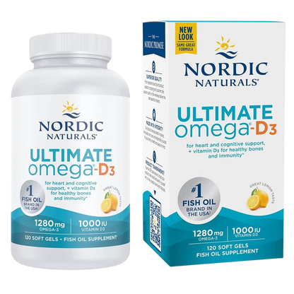 Ultimate Omega-D3, 1280mg, Lemon Flavour