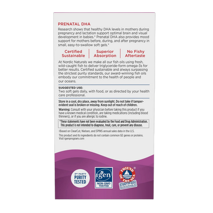 Prenatal DHA Omega-3, 830mg with Vitamin D3, Strawberry Flavour