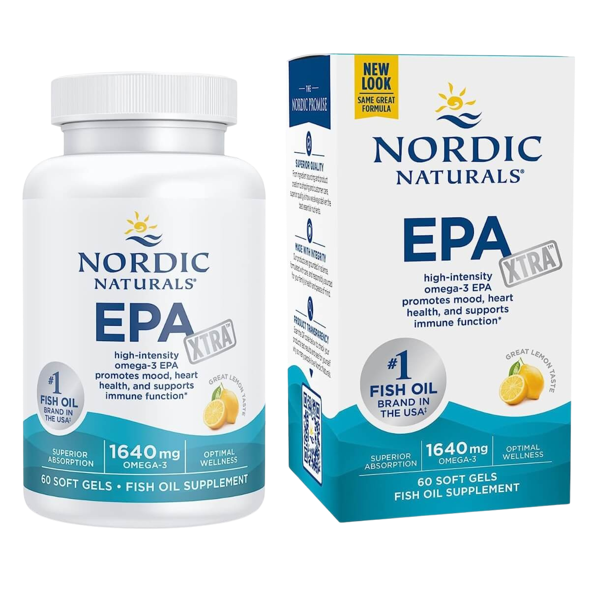 EPA Xtra, 1640mg Omega-3, Lemon Flavour