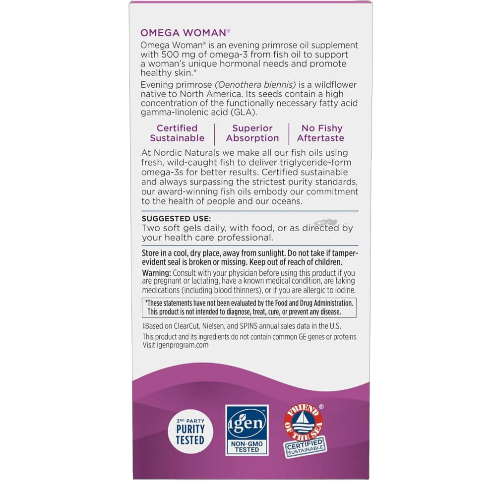 Omega Women with Evening Primrose Oil, Lemon Flavour