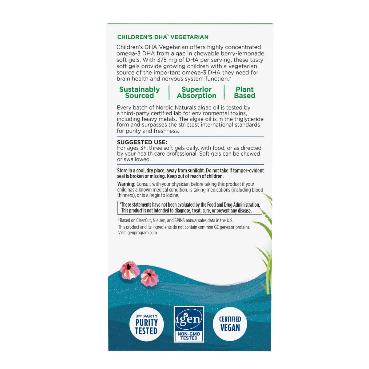 Children's DHA Vegetarian, 375mg, Berry Lemonade Flavour