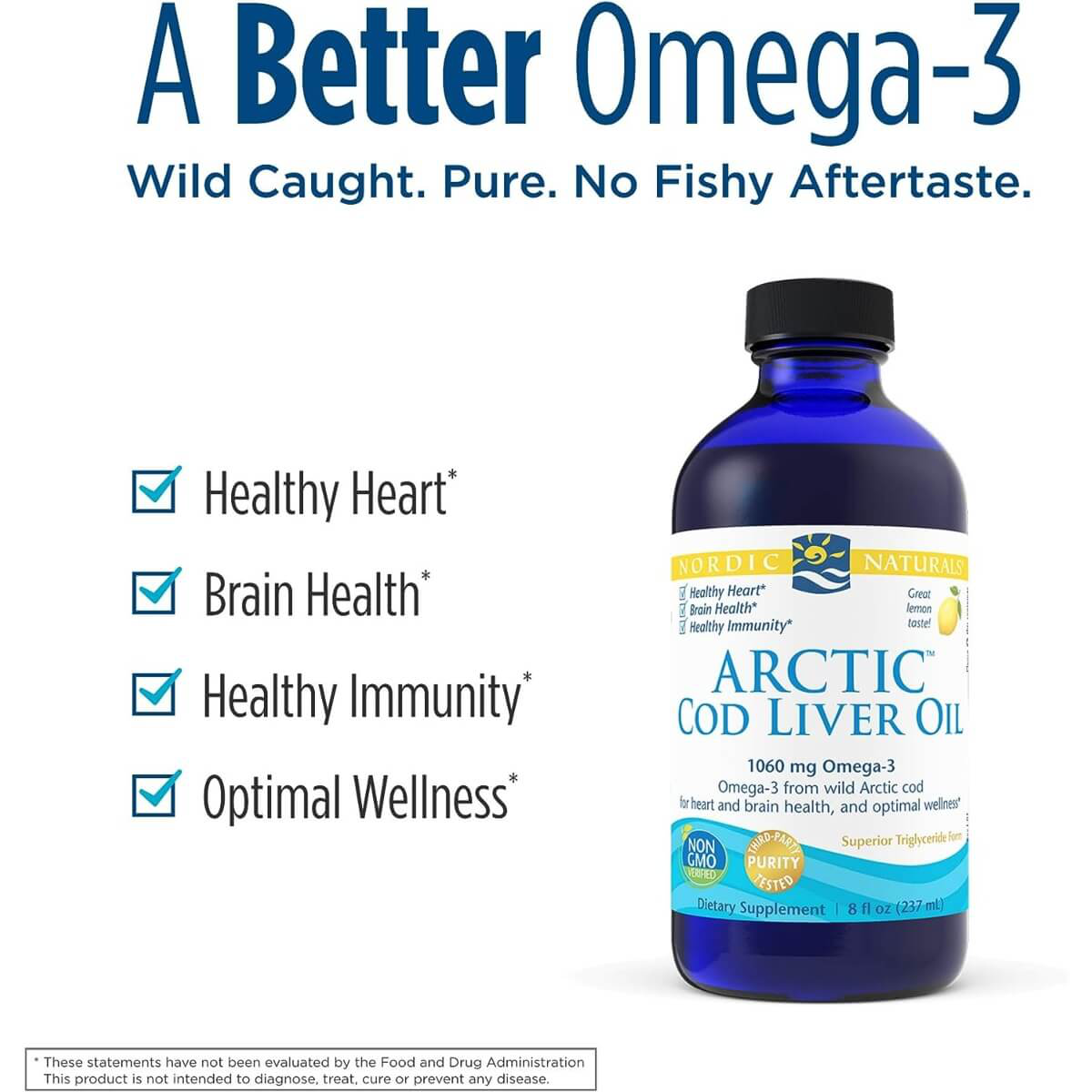 Arctic Cod Liver Oil, 1060mg, Lemon Flavour