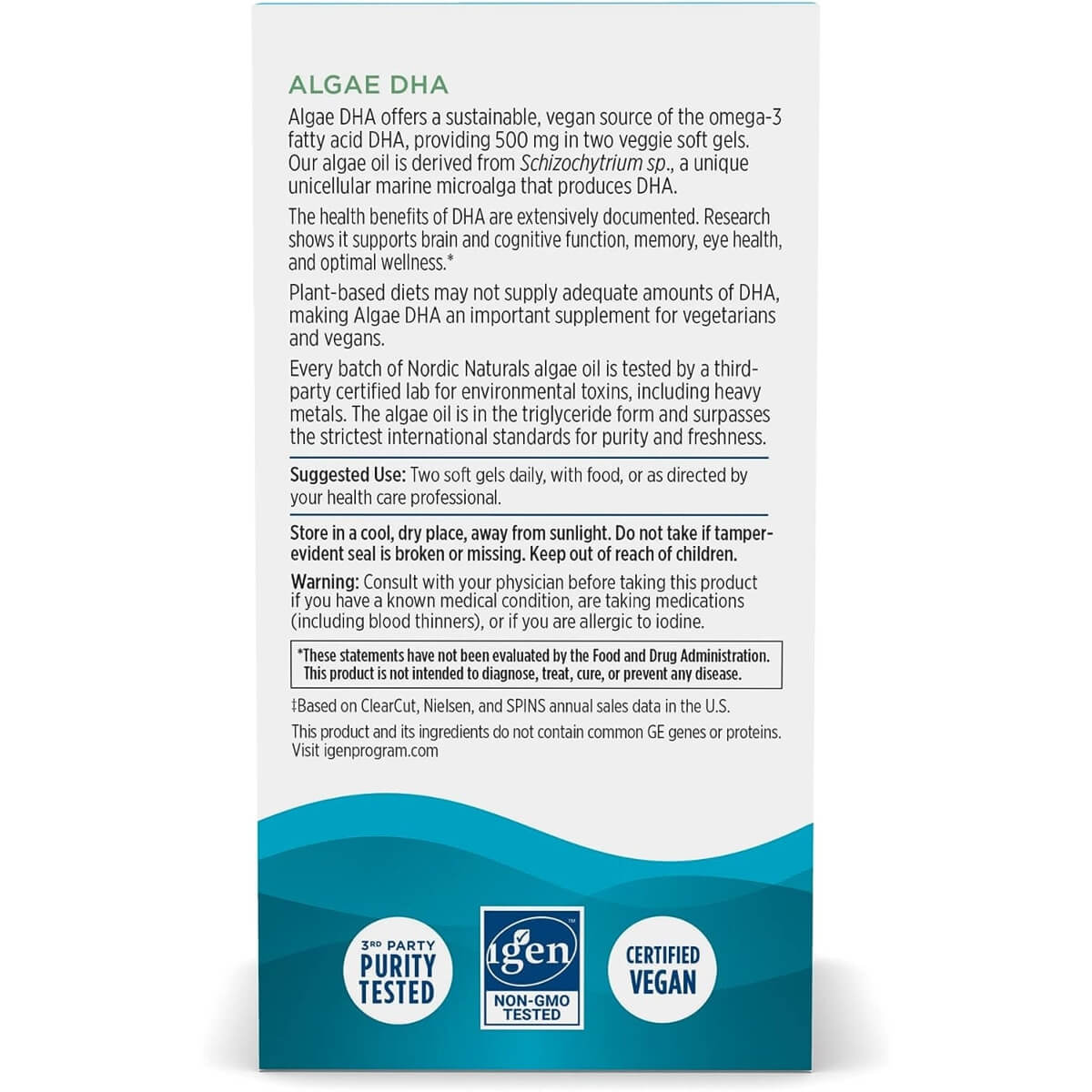Algae DHA, 500mg